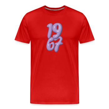 Millésime 1967 - T-shirt bio Premium Homme - rouge - Devant - Damien (186cm)