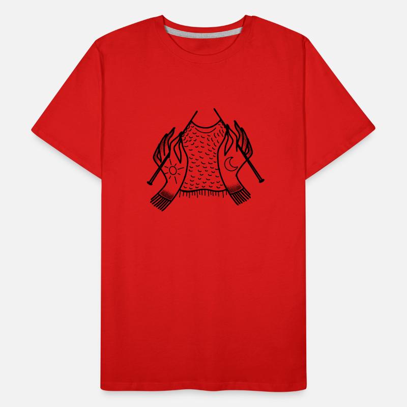 Witchcore tattoo Boho Knitting Hands Men's Premium Organic T-Shirt
