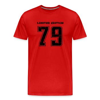 Millésime 1979 - T-shirt bio Premium Homme - rouge - Devant - Damien (186cm)