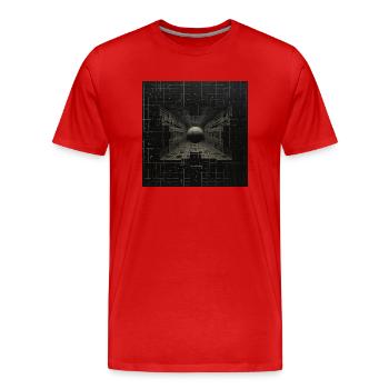 Planète dans la création - T-shirt bio Premium Homme - rouge - Devant - Damien (186cm)