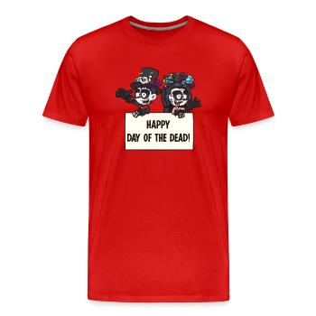 Joyeux Jour Des Enfants Morts - T-shirt bio Premium Homme - rouge - Devant - Damien (186cm)