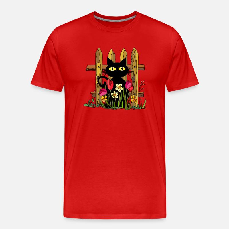Katze - Männer Premium Bio T-Shirt - Rot