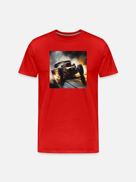 Rusty Hot Rod racing #3 - Men's Premium Organic T-Shirt - red