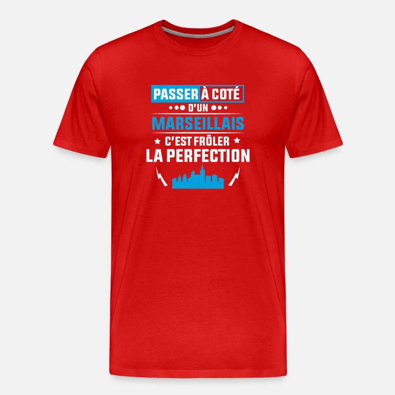 Idée cadeau pour un marseillais - T-shirt bio Premium Homme - rouge