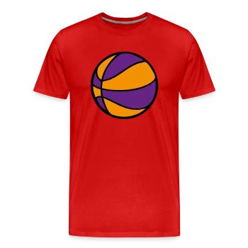 basketball 2 color - Men's Premium Organic T-Shirt - red - Front - Damien (186cm)