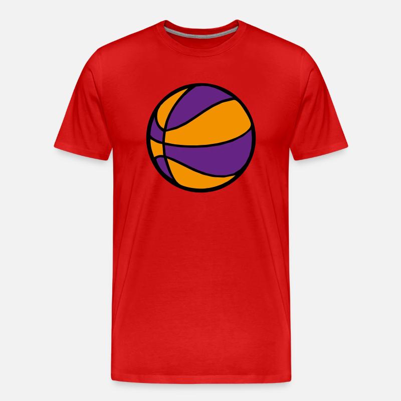Basketball 2 Farbe - Männer Premium Bio T-Shirt - Rot