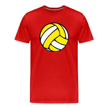 Volleyball BeachVolleyball Beachball 2 0 - Männer Premium Bio T-Shirt - Rot - Vorne - Damien (186cm)