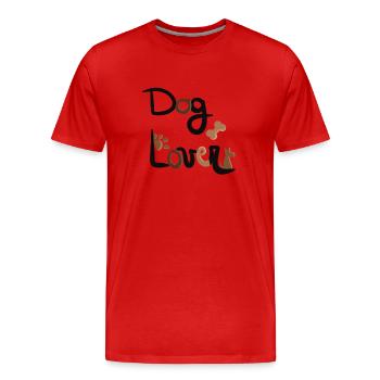 Hundefreund - Männer Premium Bio T-Shirt - Rot - Vorne - Damien (186cm)