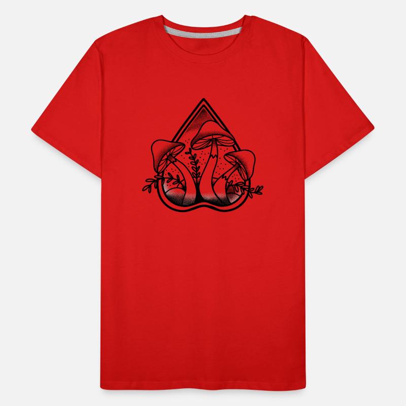 Witchcore Ouija Pointer mit drei Pilzen Männer Premium Bio T-Shirt