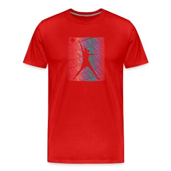 Basketball Women Girl Gift - Men's Premium Organic T-Shirt - red - Front - Damien (186cm)