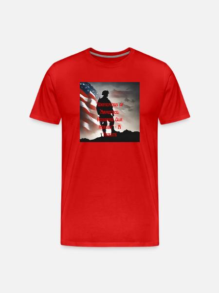 Veterans, veterans, armistice. - Men's Premium Organic T-Shirt - red