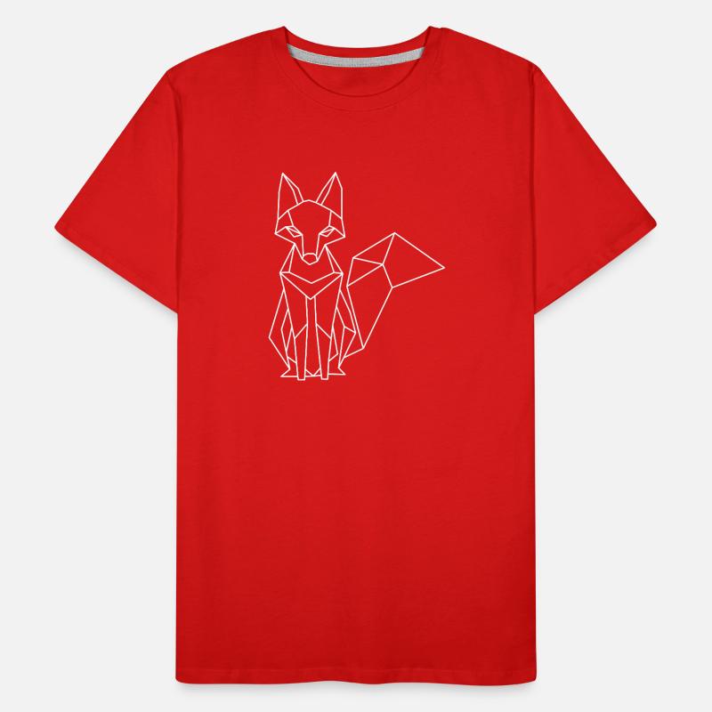 Polygon Fox – Geometric Artwork Men's Premium Organic T-Shirt