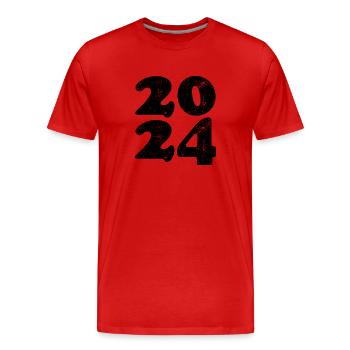 2024 Retro - Men's Premium Organic T-Shirt - red - Front - Damien (186cm)