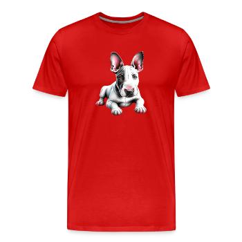 Staffordshire Bull Terrier Dog Owners Dogs - Men's Premium Organic T-Shirt - red - Front - Damien (186cm)