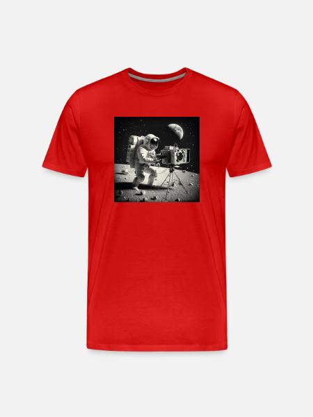 Astronaut Movie - Men's Premium Organic T-Shirt - red