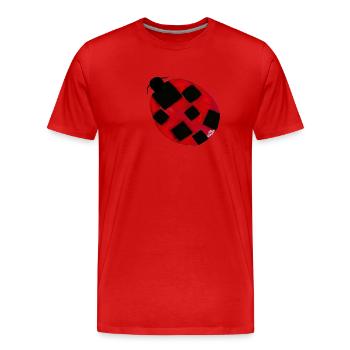 Marienkäfer: Coccinella sptempunctata excepcionalis - Männer Premium Bio T-Shirt - Rot - Vorne - Damien (186cm)
