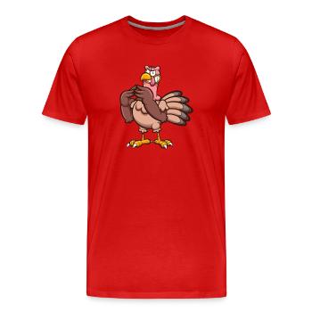 Méchant Dessin Animé Turquie - T-shirt bio Premium Homme - rouge - Devant - Damien (186cm)