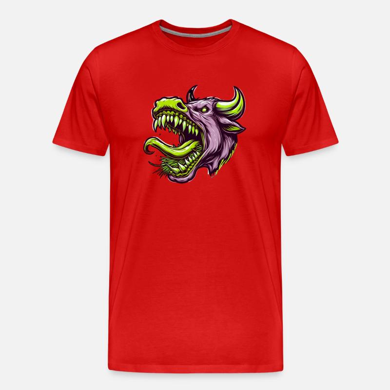 Killerkuh - Männer Premium Bio T-Shirt - Rot