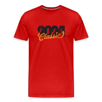 Millésime 2024 - T-shirt bio Premium Homme - rouge - Devant - Damien (186cm)