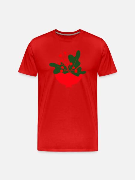 Christmas Illustration - Men's Premium Organic T-Shirt - red