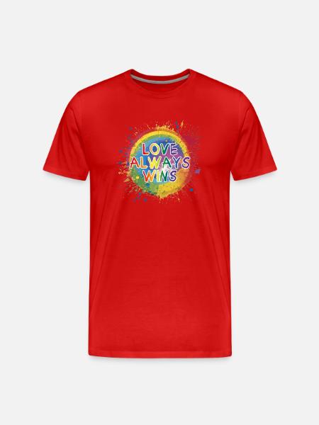 Love Wins - Men's Premium Organic T-Shirt - red
