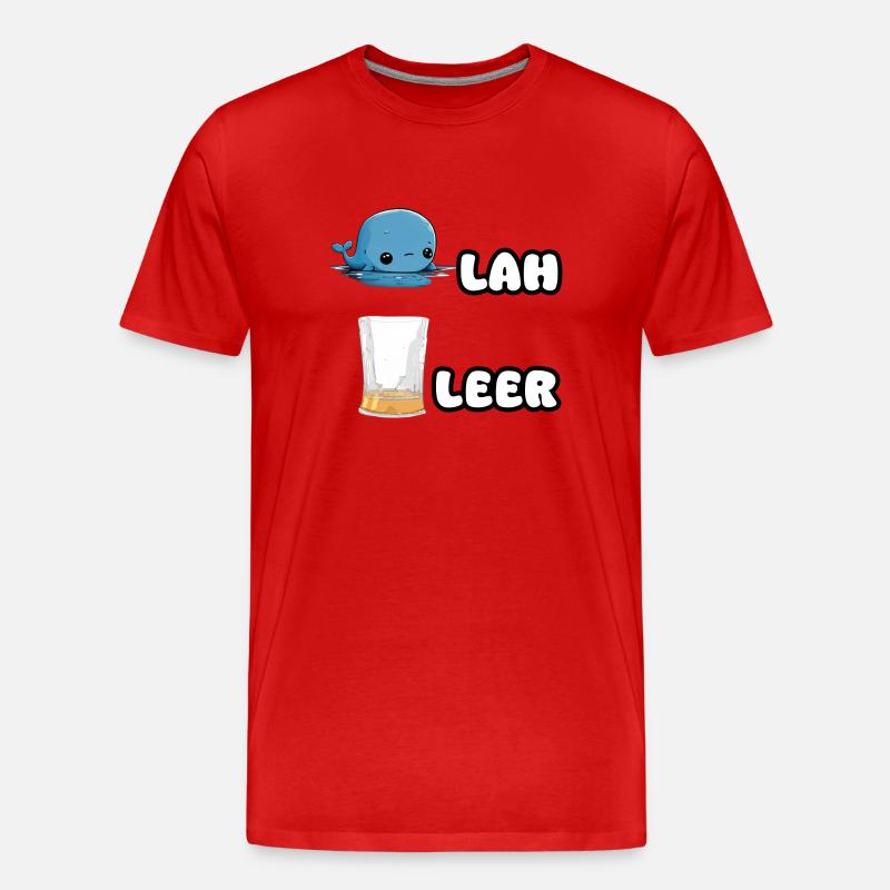 Wallah Bier Leer! - Männer Premium Bio T-Shirt - Rot