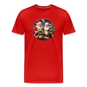 Merry Beermas! - Männer Premium Bio T-Shirt - Rot - Vorne - Damien (186cm)