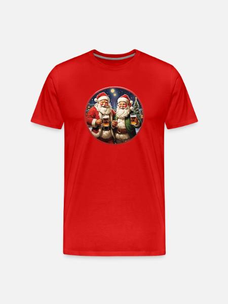 Merry Beermas! - Men's Premium Organic T-Shirt - red
