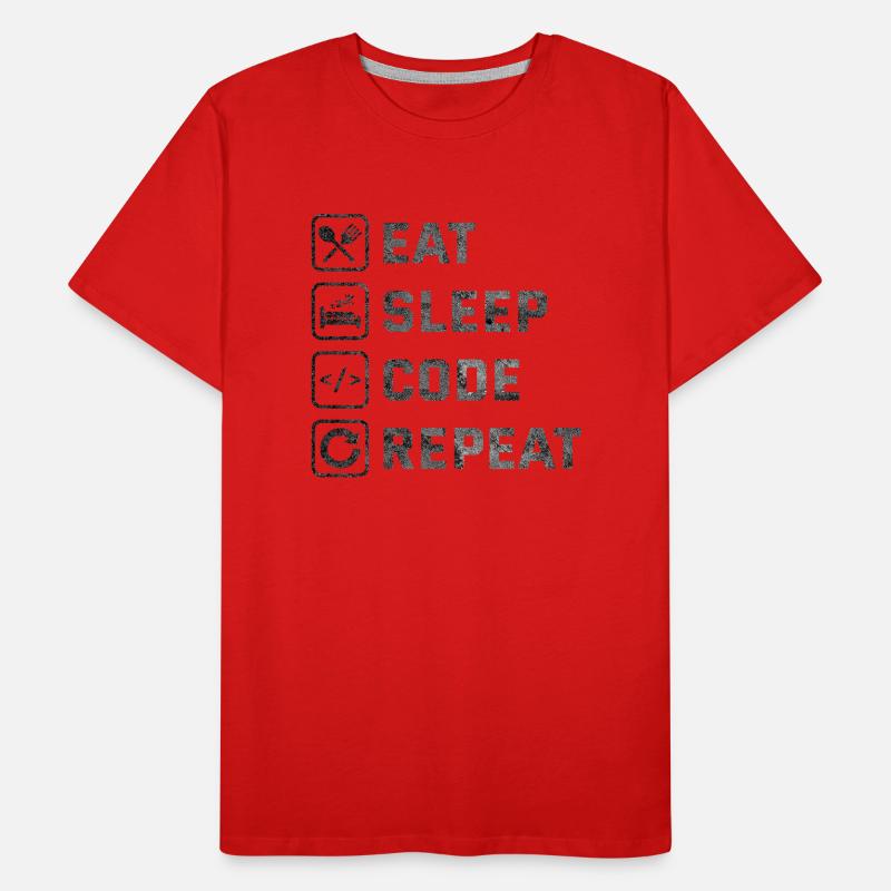 Eat Sleep Code Repeat Men's Premium Organic T-Shirt
