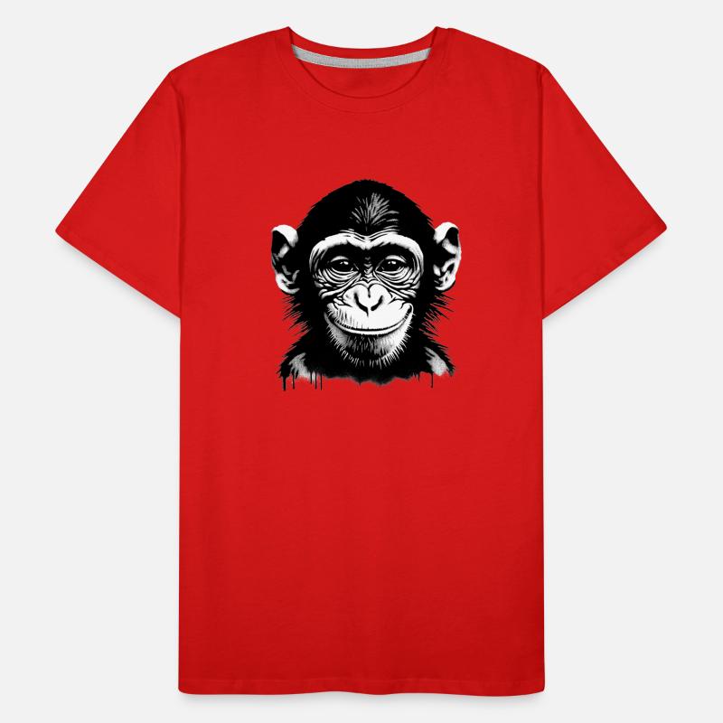 Grinning monkey face Men's Premium Organic T-Shirt