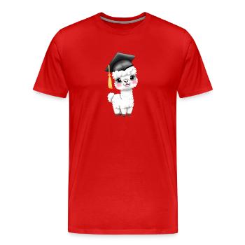 Baccalauréat Alpaga Études Supérieures - T-shirt bio Premium Homme - rouge - Devant - Damien (186cm)