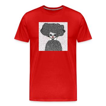 Coiffure #2 - T-shirt bio Premium Homme - rouge - Devant - Damien (186cm)