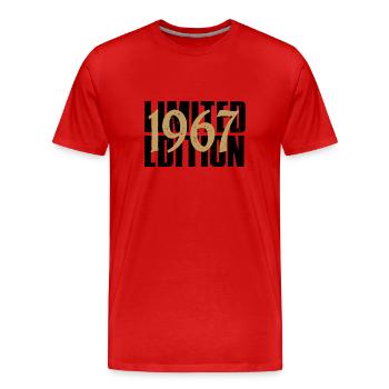 Millésime 1967 - T-shirt bio Premium Homme - rouge - Devant - Damien (186cm)