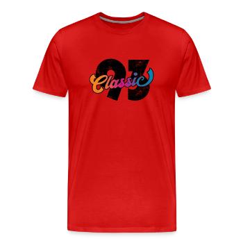 1993 30th Birthday - Men's Premium Organic T-Shirt - red - Front - Damien (186cm)
