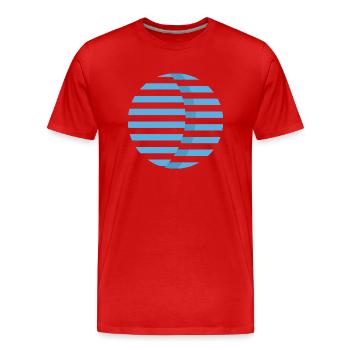 Planet - Männer Premium Bio T-Shirt - Rot - Vorne - Damien (186cm)