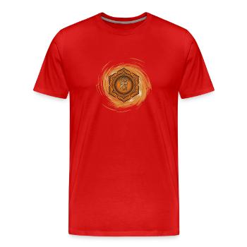 Svadhishtana selon les chakras - T-shirt bio Premium Homme - rouge - Devant - Damien (186cm)