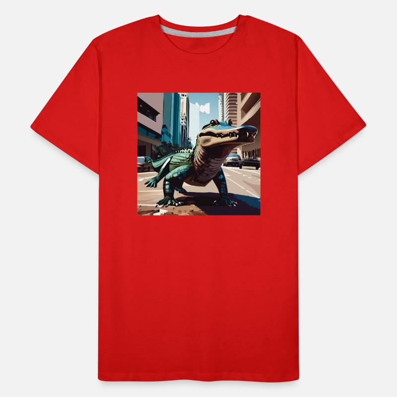 Crocodile dans les rues de Miami Part. 2 T-shirt bio Premium Homme