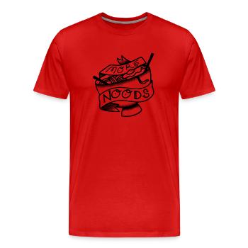 Mehr Noods Ramen Bowl voller Nudeln! - Männer Premium Bio T-Shirt - Rot - Vorne - Damien (186cm)