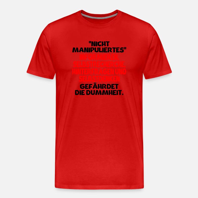 Nicht Manipuliertes - Männer Premium Bio T-Shirt - Rot