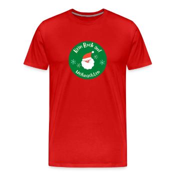 Kein Bock auf Weihnachten - Männer Premium Bio T-Shirt - Rot - Vorne - Damien (186cm)
