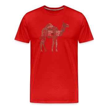 Chameau - T-shirt bio Premium Homme - rouge - Devant - Damien (186cm)
