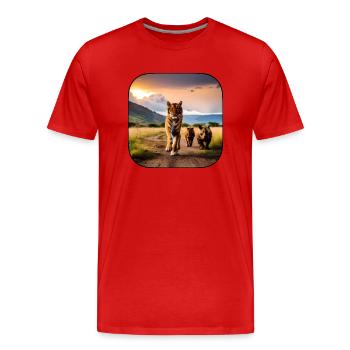 afrikan tiefer - Männer Premium Bio T-Shirt - Rot - Vorne - Damien (186cm)