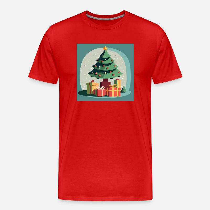 Weihnachten / Weihnachtsbaum / geschenke - Männer Premium Bio T-Shirt - Rot