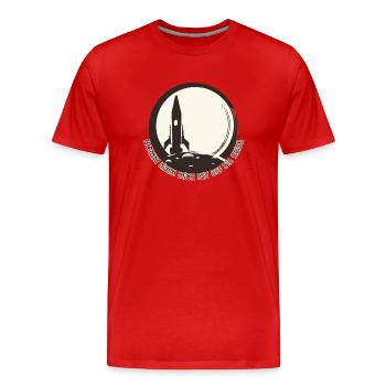 Trip to the moon - Men's Premium Organic T-Shirt - red - Front - Damien (186cm)