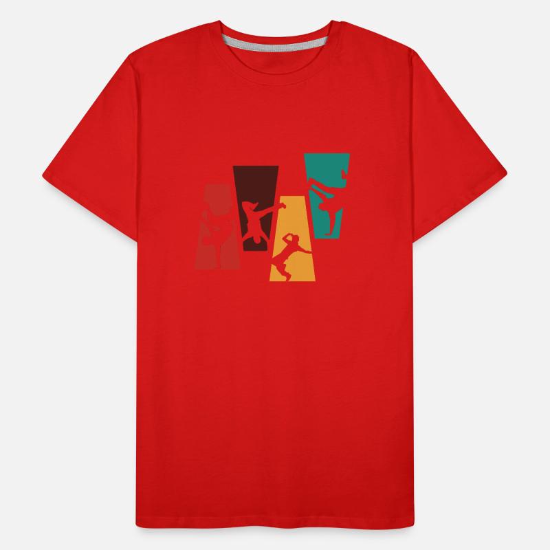 Vintage Retro Breakdance Gift Idea Men's Premium Organic T-Shirt