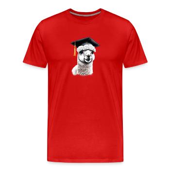 Baccalauréat Alpaga Études Supérieures - T-shirt bio Premium Homme - rouge - Devant - Damien (186cm)