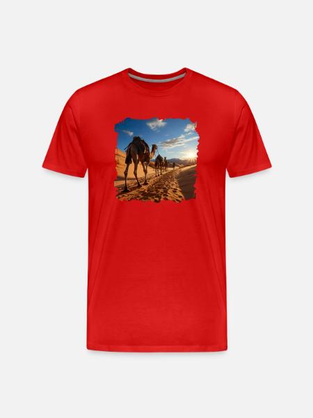 L’origine des caravanes se trouve dans l’Orient ancien - T-shirt bio Premium Homme - rouge