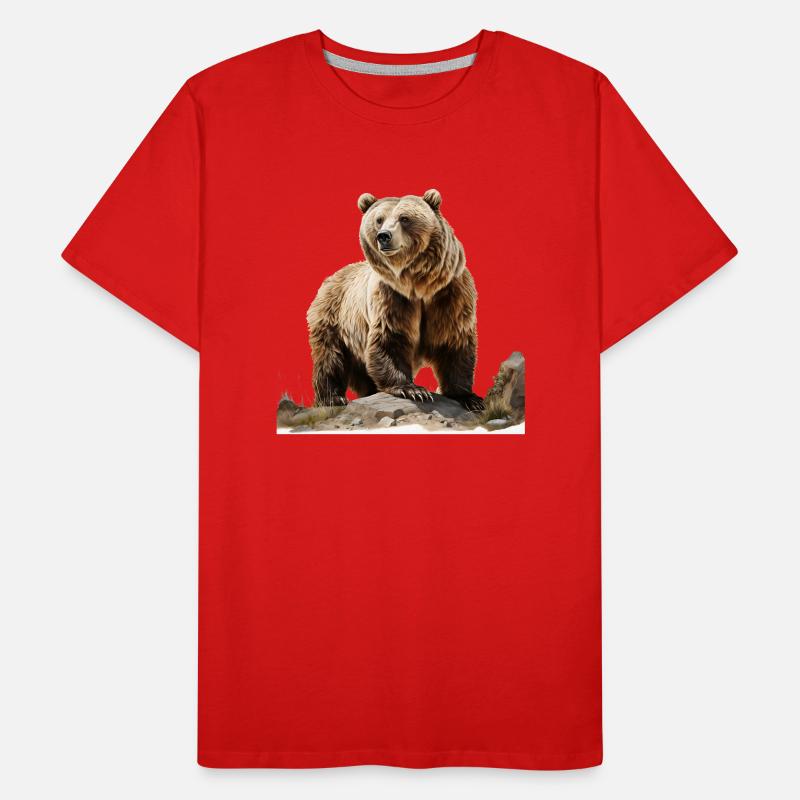 Brown bears are large, formidable predators Men's Premium Organic T-Shirt
