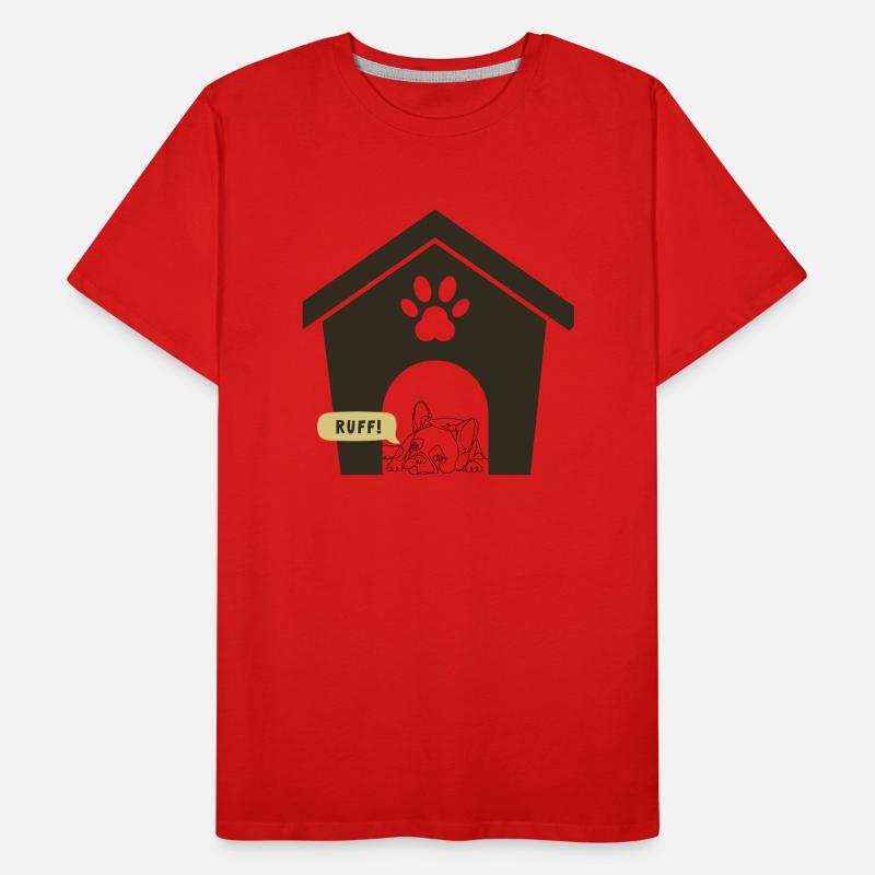 Ruff Day Dog Design T-shirt bio Premium Homme