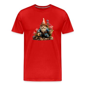 Gartenzwerge sind nicht nur dekorativ - Männer Premium Bio T-Shirt - Rot - Vorne - Damien (186cm)